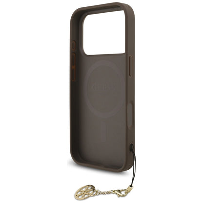 MagSafe Case for Apple iPhone 17 Pro, Guess, 4G Charm Cradle, Brown