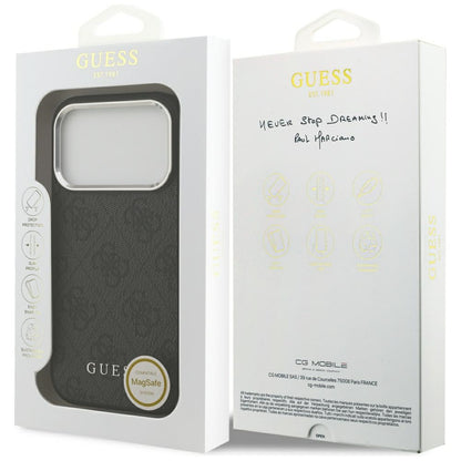 MagSafe cover til Apple iPhone 17 Pro, Guess, 4G Classic Logo, Sort