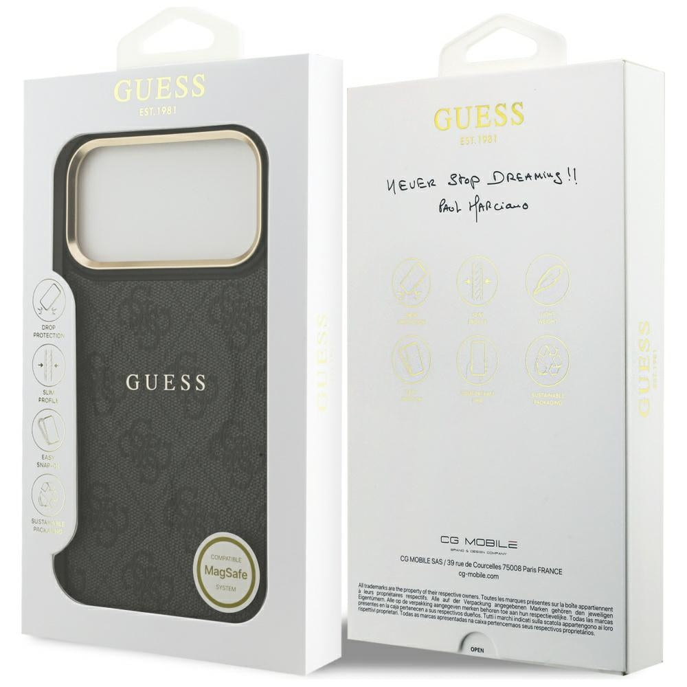 MagSafe cover til Apple iPhone 17 Pro, Guess, 4G Classic, Sort