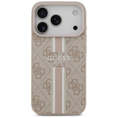 MagSafe cover til Apple iPhone 17 Pro, Guess, 4G Printed Stripes, Pink