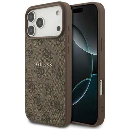 MagSafe cover til Apple iPhone 17 Pro, Guess, 4G Ring Classic Logo, Brun