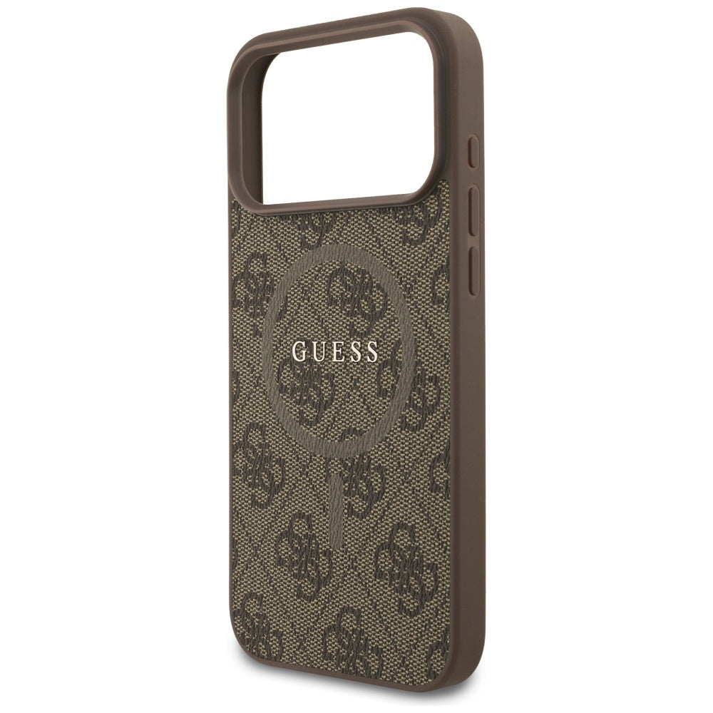 MagSafe cover til Apple iPhone 17 Pro, Guess, 4G Ring Classic Logo, Brun