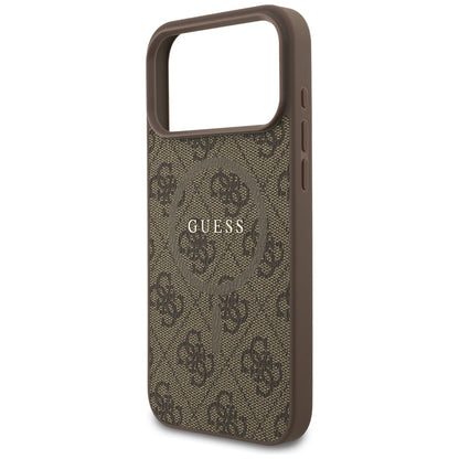 MagSafe cover til Apple iPhone 17 Pro, Guess, 4G Ring Classic Logo, Brun