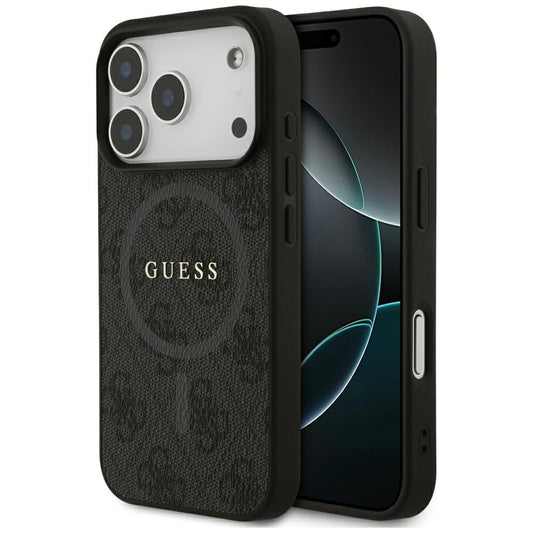 MagSafe cover til Apple iPhone 17 Pro, Guess, 4G Ring Classic Logo, Sort