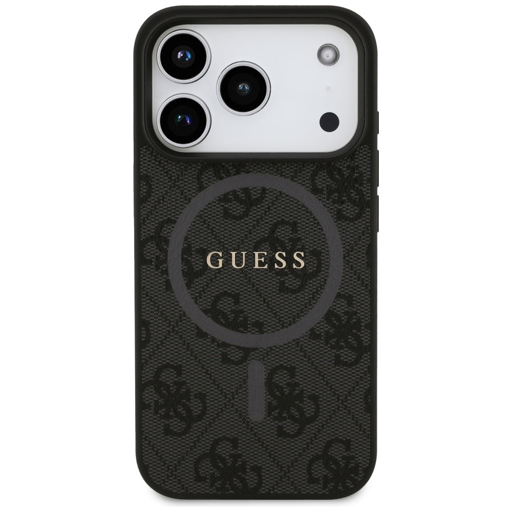 MagSafe cover til Apple iPhone 17 Pro, Guess, 4G Ring Classic Logo, Sort