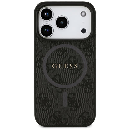 MagSafe cover til Apple iPhone 17 Pro, Guess, 4G Ring Classic Logo, Sort