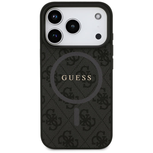MagSafe cover til Apple iPhone 17 Pro, Guess, 4G Ring Classic Logo, Sort