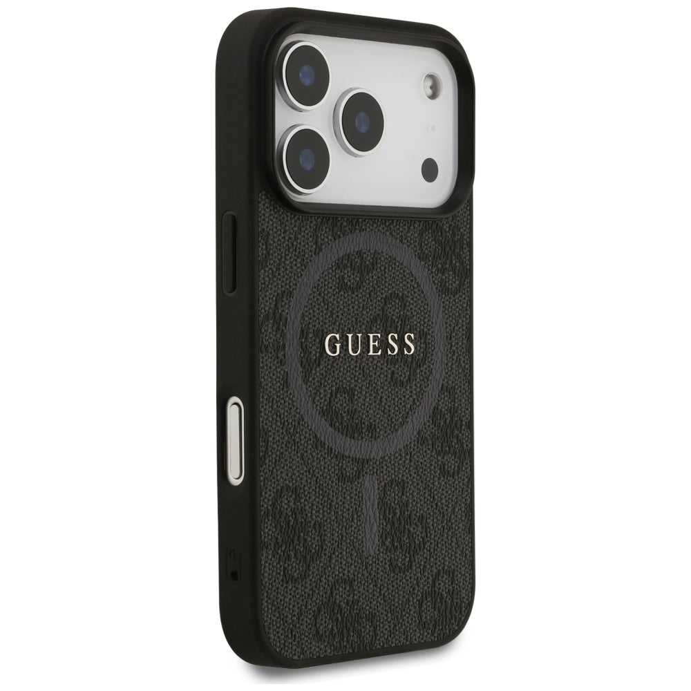 MagSafe cover til Apple iPhone 17 Pro, Guess, 4G Ring Classic Logo, Sort
