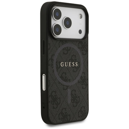 MagSafe cover til Apple iPhone 17 Pro, Guess, 4G Ring Classic Logo, Sort