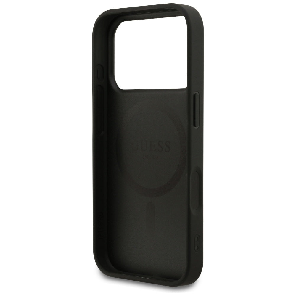MagSafe cover til Apple iPhone 17 Pro, Guess, 4G Ring Classic Logo, Sort
