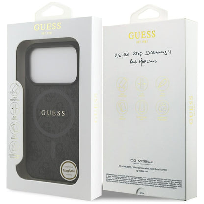 MagSafe cover til Apple iPhone 17 Pro, Guess, 4G Ring Classic Logo, Sort