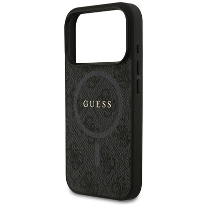 MagSafe cover til Apple iPhone 17 Pro, Guess, 4G Ring Classic Logo, Sort