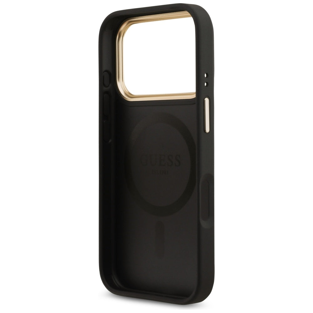 MagSafe cover til Apple iPhone 17 Pro, Guess, 4G Strass Logo, Sort