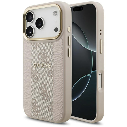 MagSafe Case for Apple iPhone 17 Pro, Guess, 4G Stripe, Pink