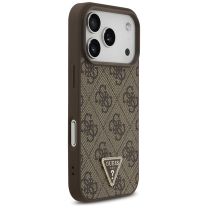 MagSafe cover til Apple iPhone 17 Pro, Guess, 4G Triangle Strass, Brun