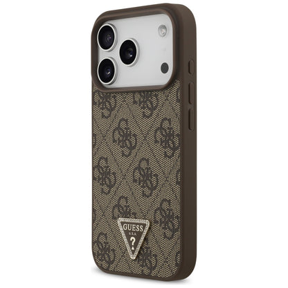 MagSafe cover til Apple iPhone 17 Pro, Guess, 4G Triangle Strass, Brun