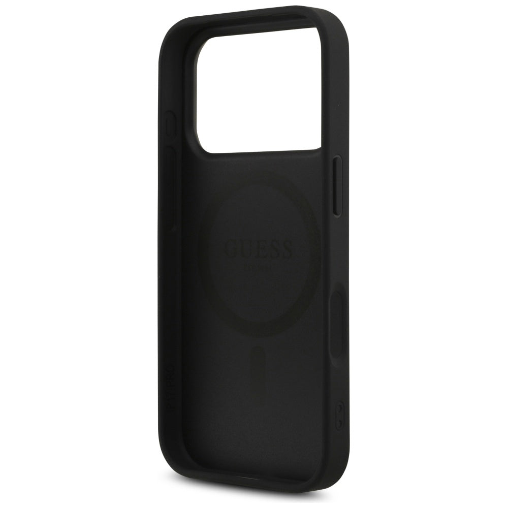 MagSafe cover til Apple iPhone 17 Pro, Guess, 4G Triangle Strass, Sort