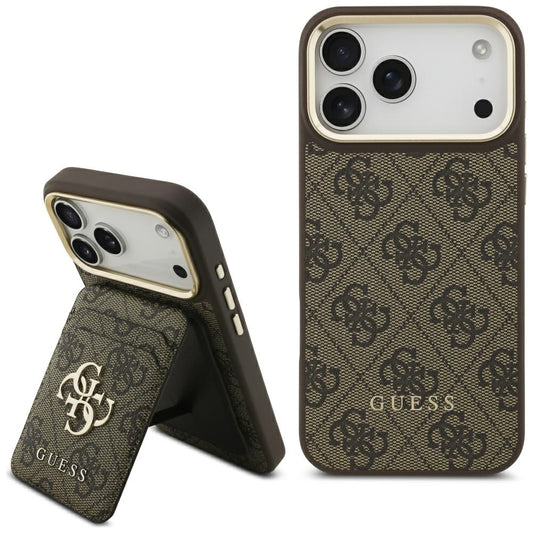 MagSafe cover til Apple iPhone 17 Pro, Guess, Cardslot 4G, Brun