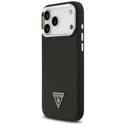 MagSafe cover til Apple iPhone 17 Pro, Guess, Grained Triangle Logo, Sort