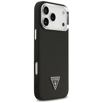 MagSafe cover til Apple iPhone 17 Pro, Guess, Grained Triangle Logo, Sort