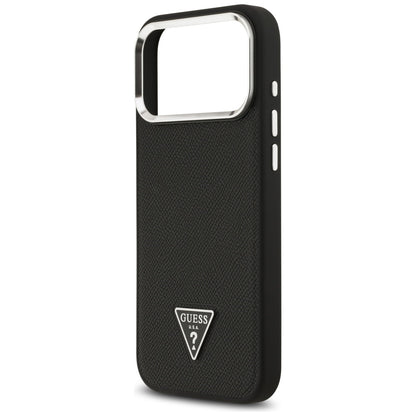 MagSafe cover til Apple iPhone 17 Pro, Guess, Grained Triangle Logo, Sort