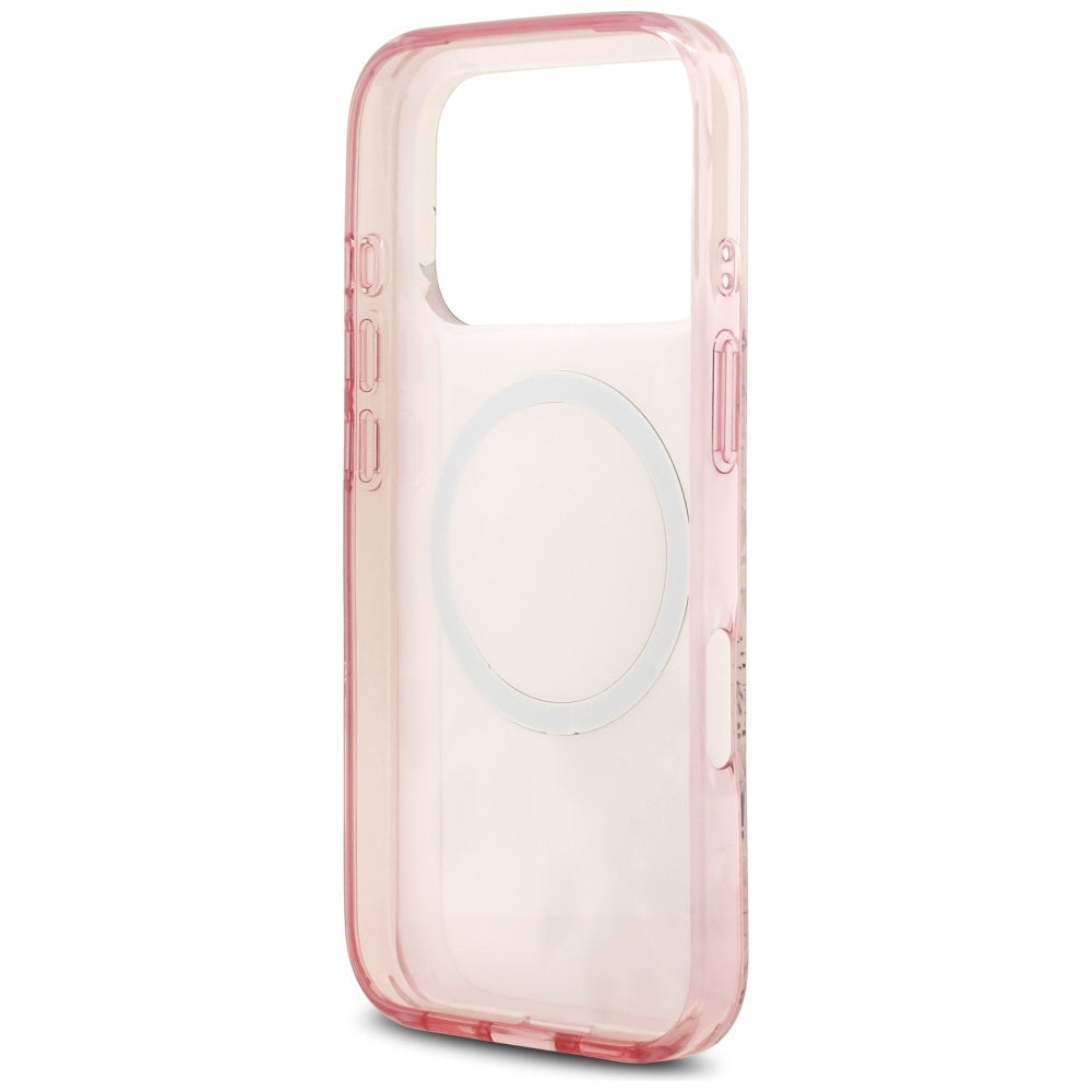 MagSafe cover til Apple iPhone 17 Pro, Guess, IML Flower and Tonal Circle, Pink