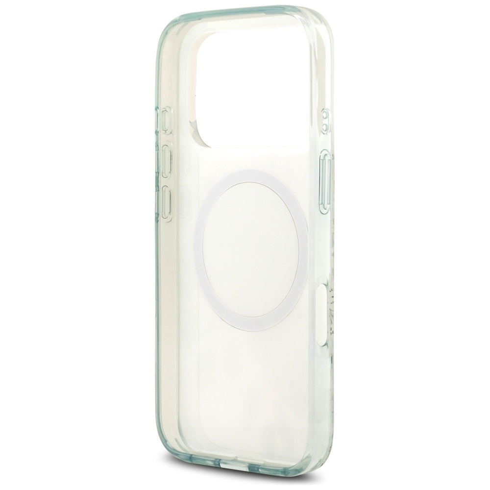 MagSafe cover til Apple iPhone 17 Pro, Guess, IML Flower and Tonal Circle, Grøn