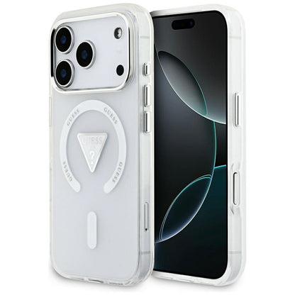 MagSafe cover til Apple iPhone 17 Pro, Guess, IML Gradient Triangle Logo, Transparent