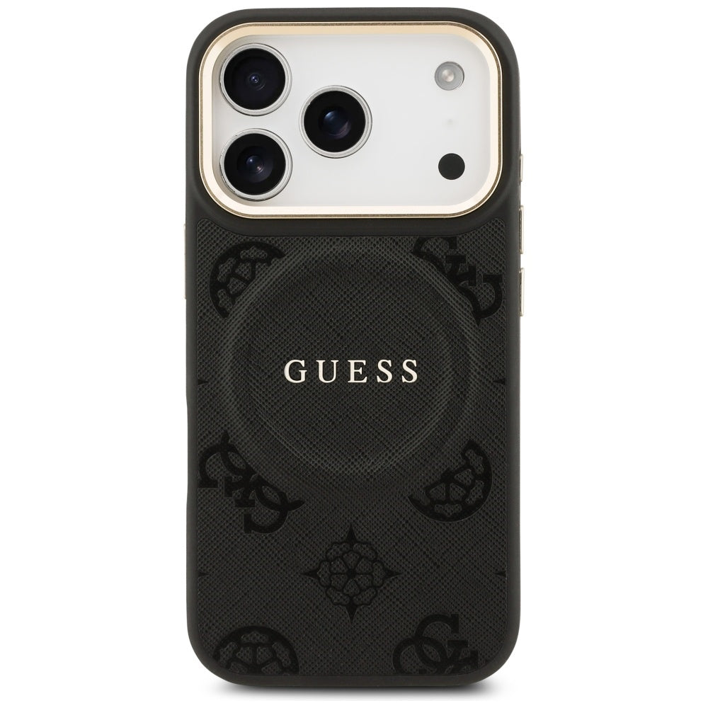 MagSafe cover til Apple iPhone 17 Pro, Guess, Peony Hot Stamp, Sort