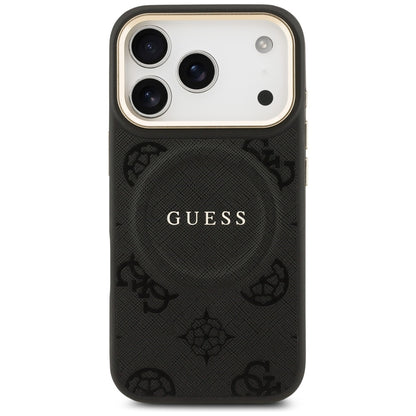 MagSafe cover til Apple iPhone 17 Pro, Guess, Peony Hot Stamp, Sort