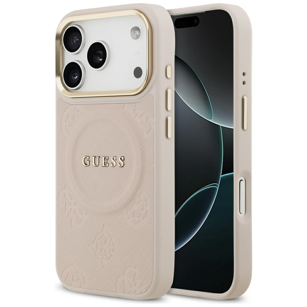 MagSafe cover til Apple iPhone 17 Pro, Guess, Peony Hot Stamp, Pink