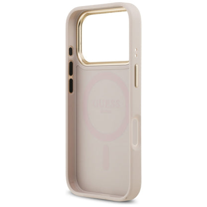 MagSafe cover til Apple iPhone 17 Pro, Guess, Peony Hot Stamp, Pink
