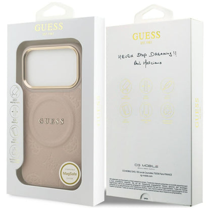 MagSafe cover til Apple iPhone 17 Pro, Guess, Peony Hot Stamp, Pink