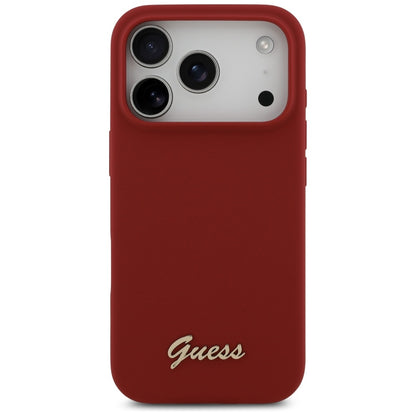 MagSafe cover til Apple iPhone 17 Pro, Guess, Script Metal Logo, Rosa