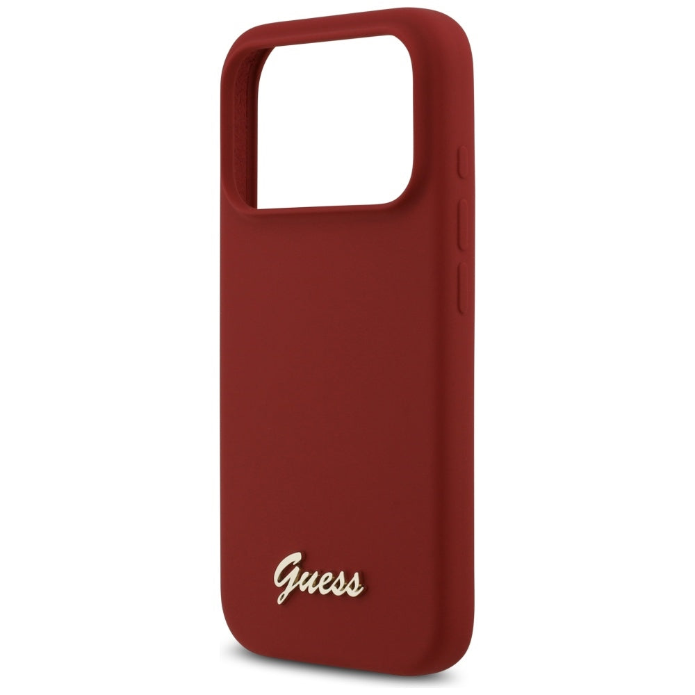 MagSafe cover til Apple iPhone 17 Pro, Guess, Script Metal Logo, Rosa