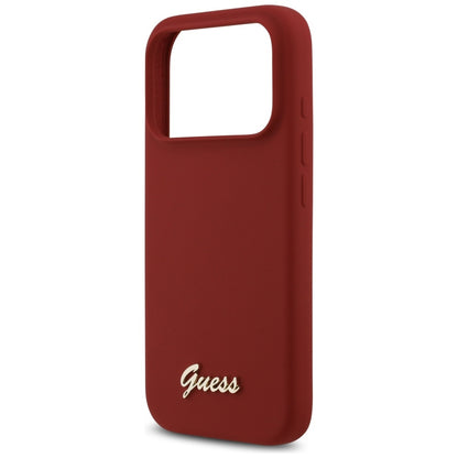 MagSafe cover til Apple iPhone 17 Pro, Guess, Script Metal Logo, Rosa
