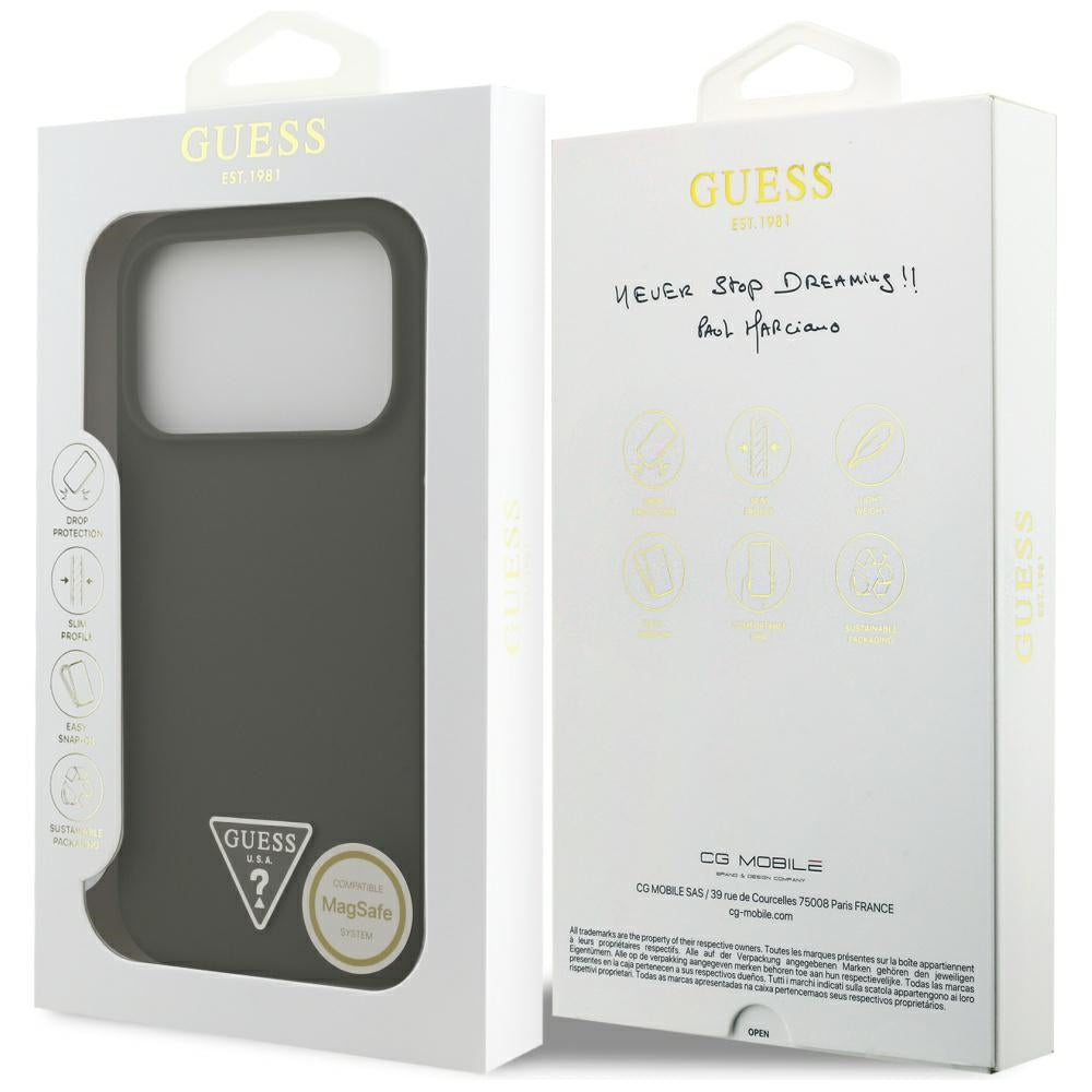 MagSafe cover til Apple iPhone 17 Pro, Guess, Triangle Logo, Kaki