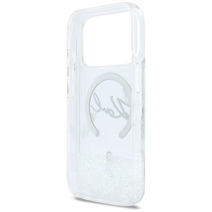 MagSafe cover til Apple iPhone 17 Pro, Karl Lagerfeld, Glitter Karl Script Logo, Transparent