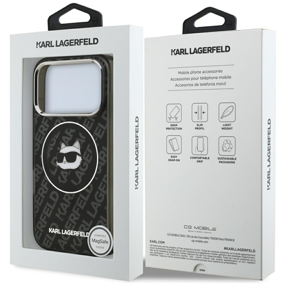 MagSafe cover til Apple iPhone 17 Pro, Karl Lagerfeld, IML Choupette's Head, Sort