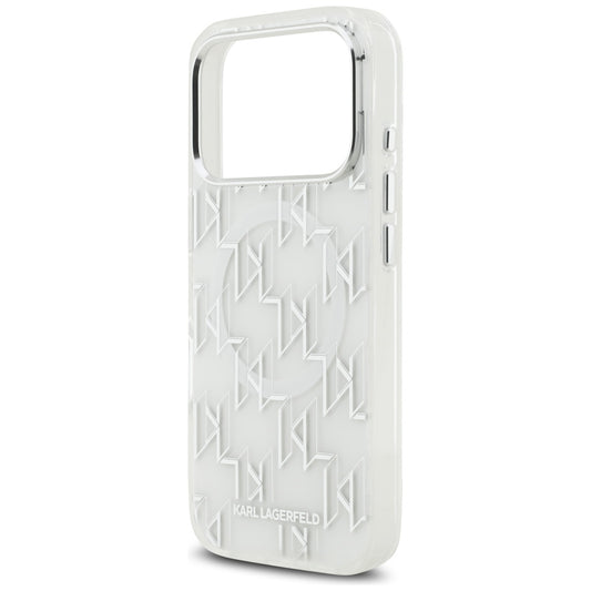 MagSafe cover til Apple iPhone 17 Pro, Karl Lagerfeld, IML KL Monogram, Hvid