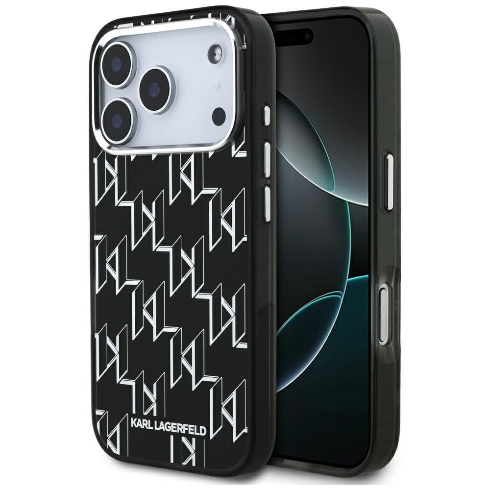 MagSafe cover til Apple iPhone 17 Pro, Karl Lagerfeld, IML KL Monogram, Sort