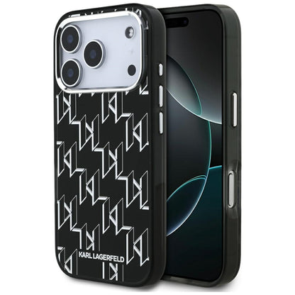 MagSafe cover til Apple iPhone 17 Pro, Karl Lagerfeld, IML KL Monogram, Sort