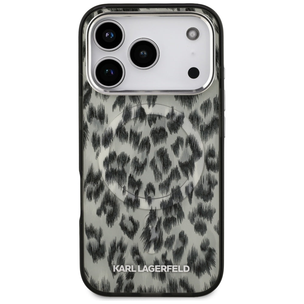 MagSafe cover til Apple iPhone 17 Pro, Karl Lagerfeld, IML Leopard Mønster, Brun
