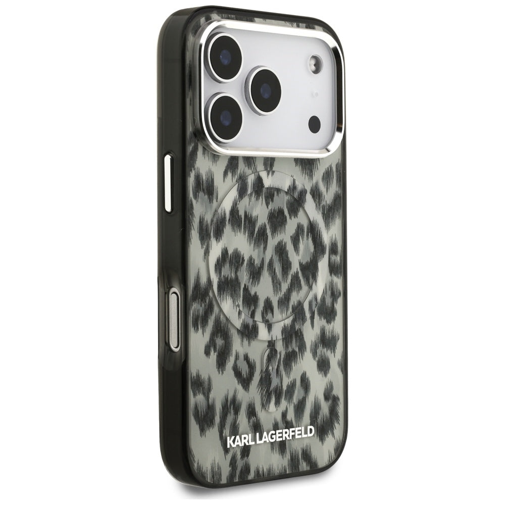MagSafe cover til Apple iPhone 17 Pro, Karl Lagerfeld, IML Leopard Mønster, Brun