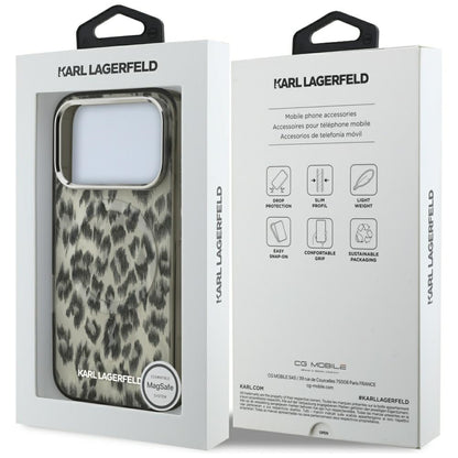 MagSafe cover til Apple iPhone 17 Pro, Karl Lagerfeld, IML Leopard Mønster, Brun