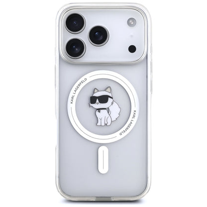 MagSafe Case for Apple iPhone 17 Pro, Karl Lagerfeld, IML Choupette Logo, Transparent