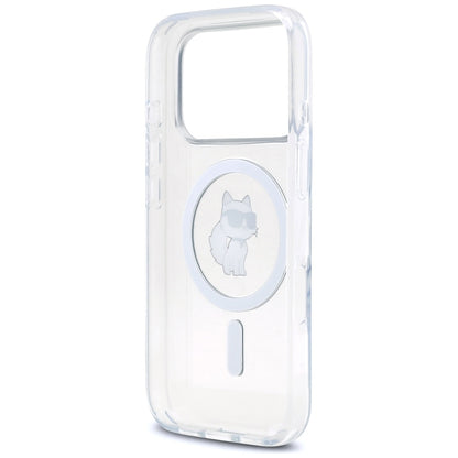 MagSafe Case for Apple iPhone 17 Pro, Karl Lagerfeld, IML Choupette Logo, Transparent