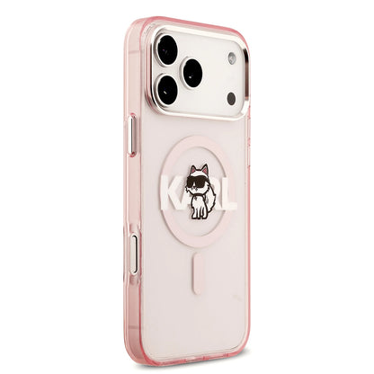 MagSafe cover til Apple iPhone 17 Pro, Karl Lagerfeld, IML Sketch Logo Choupette, Pink