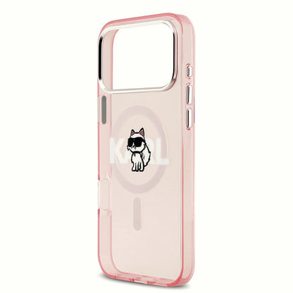 MagSafe cover til Apple iPhone 17 Pro, Karl Lagerfeld, IML Sketch Logo Choupette, Pink