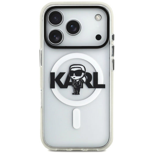 MagSafe cover til Apple iPhone 17 Pro, Karl Lagerfeld, IML Sketch Logo Karl, Gennemsigtig